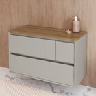 Balcão Gabinete De Banheiro Suspenso 80cm Com 2 Portas E 1 Ga