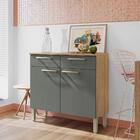 Balcão Gabinete De Cozinha 90 Cm 2 Portas Nala Kits Paraná