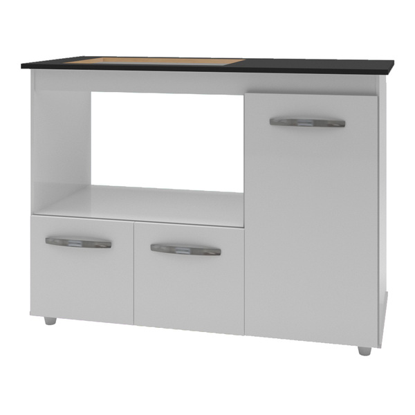 Balcão Gabinete De Cozinha Para Fogão Cooktop 4 Bocas E Forno