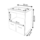 Balcão Gabinete De Cozinha Para Fogão Cooktop 5 Bocas E Forno