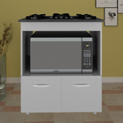 Balcão Gabinete De Cozinha Para Fogão Cooktop 5 Bocas E Forno