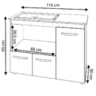 Balcão Gabinete De Cozinha Para Fogão Cooktop 5 Bocas E Forno