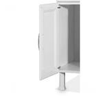 Balcão Gabinete De Cozinha Sem Tampo Em Aço Ellos - Preto Cor