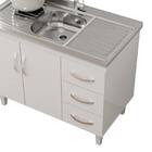 Balcão Gabinete De Pia 100 Cm Para Cozinha Isabel - Branco