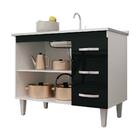 Balcão Gabinete De Pia 100 Cm Para Cozinha Isabel - Branco E