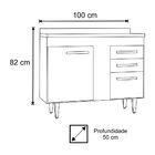 Balcão Gabinete De Pia 100cm 2 Portas Viena Lumil Móveis