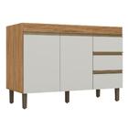 Balcão Gabinete De Pia 119cm Karen 2 Portas 3 Gavetas P14 Nat