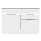 Balcão Gabinete De Pia 120 Cm 1 Portas E 2 Gavetas (com Tampo