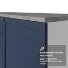 Balcão Gabinete De Pia 120 Cm (sem Tampo) Branco/azul Vik Mad