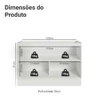Balcão Gabinete De Pia 120 Cm (sem Tampo) Branco/azul Vik Mad