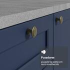 Balcão Gabinete De Pia 120 Cm (sem Tampo) Branco/azul Vik Mad