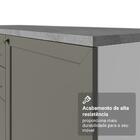 Balcão Gabinete De Pia 120 Cm (sem Tampo) Branco/cinza Vik Ma