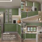 Balcão Gabinete De Pia 120 Cm (sem Tampo) Branco/verde Vik Ma