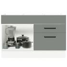 Balcão Gabinete De Pia 120 X 60 Cm 1 Porta 2 Gavetas Branco/c