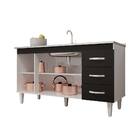 Balcão Gabinete De Pia 150 Cm Para Cozinha Isabel - Branco E