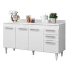 Balcão Gabinete De Pia 150cm 4 Portas 2 Gavetas Com Tampo Lis