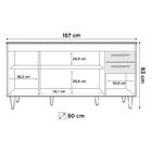 Balcão Gabinete De Pia 160cm 04 Portas 02 Gavetas
