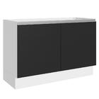 Balcão Gabinete De Pia Armário De Cozinha 100% Mdf 120 Cm 2 P