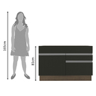 Balcão Gabinete De Pia Armário De Cozinha 120 Cm 1 Porta 2 Ga