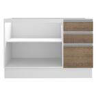 Balcão Gabinete De Pia Armário De Cozinha 120 Cm 2 Portas E 3