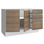 Balcão Gabinete De Pia Armário De Cozinha 120 Cm 2 Portas E 3