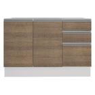 Balcão Gabinete De Pia Armário De Cozinha 120 Cm 2 Portas E 3