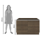 Balcão Gabinete De Pia Armário De Cozinha 120 Cm 2 Portas Gla