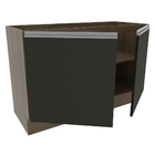 Balcão Gabinete De Pia Armário De Cozinha 120 Cm 2 Portas Rus