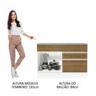 Balcão Gabinete De Pia Armário De Cozinha 120 X 60 Cm 1 Porta