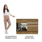 Balcão Gabinete De Pia Armário De Cozinha 120 X 60 Cm 1 Porta