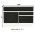 Balcão Gabinete De Pia Armário De Cozinha 120 X 60 Cm 1 Porta