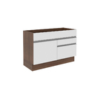 Balcão Gabinete De Pia Armário De Cozinha 1 Porta E 2 Gavetas