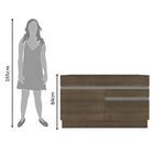 Balcão Gabinete De Pia Armário De Cozinha 1 Porta E 2 Gavetas