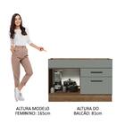 Balcão Gabinete De Pia Cozinha 120 X 60 Cm 1 Porta 2 Gavetas