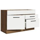 Balcão Gabinete De Pia Cozinha 120 X 60 Cm 1 Porta 2 Gavetas