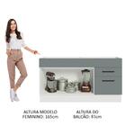 Balcão Gabinete De Pia Cozinha 150 Cm 2 Portas E 2 Gavetas (s