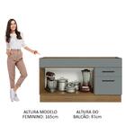 Balcão Gabinete De Pia Cozinha 150 Cm 2 Portas E 2 Gavetas (s