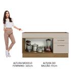 Balcão Gabinete De Pia Cozinha 150 Cm 2 Portas E 2 Gavetas (s