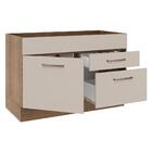 Balcão Gabinete De Pia Cozinha 1 Porta E 2 Gavetas Rustic/cre