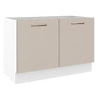 Balcão Gabinete De Pia Cozinha 2 Portas Branco/crema Agata Ma