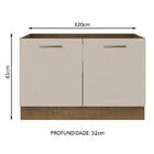 Balcão Gabinete De Pia Cozinha 2 Portas Rustic/crema Agata Ma