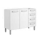 Balcão Gabinete De Pia Evidence Aço Bertolini 2 Portas 4 Gave