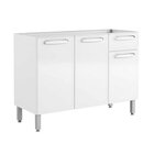 Balcão Gabinete De Pia Evidence Aço Bertolini 3 Portas 1 Gave