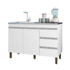 Balcão Gabinete De Pia Karen 119 Cm Sem Tampo Branco