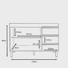 Balcão Gabinete De Pia Karen 119 Cm Sem Tampo Malbec Avelã