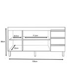 Balcão Gabinete De Pia Karen 159 Cm Sem Tampo Malbec Avelã