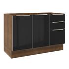 Balcão Gabinete De Pia Madesa Lux 120 Cm 2 Portas 3 Gavetas -