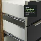 Balcão Gabinete De Pia Madesa Lux 120 Cm 2 Portas 3 Gavetas -