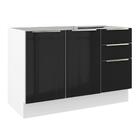 Balcão Gabinete De Pia Madesa Lux 120 Cm 2 Portas 3 Gavetas -