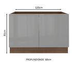 Balcão Gabinete De Pia Madesa Lux 120 Cm 2 Portas - Rustic/ci